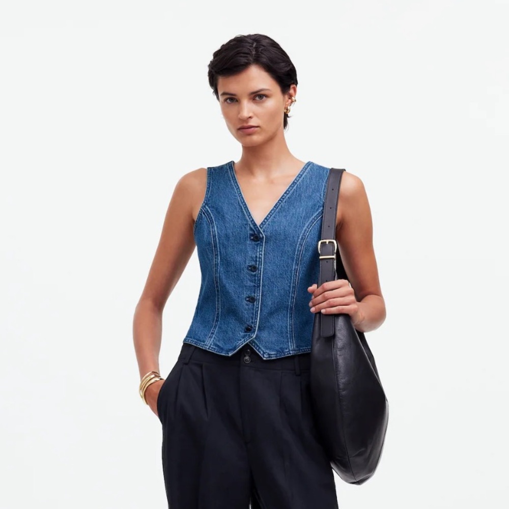 Fitted Denim Vest | Madewell